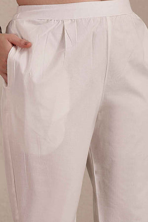 Yellow Solid Organic Cotton Kurti Pant Set