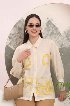 White Thread Design Pure Cotton Tops