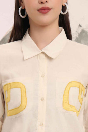 White Thread Design Pure Cotton Tops