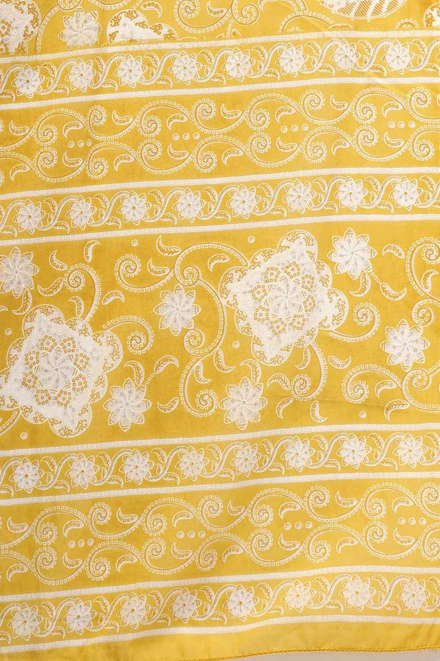 Yellow Floral Printed Cotton Kurti Pant Set