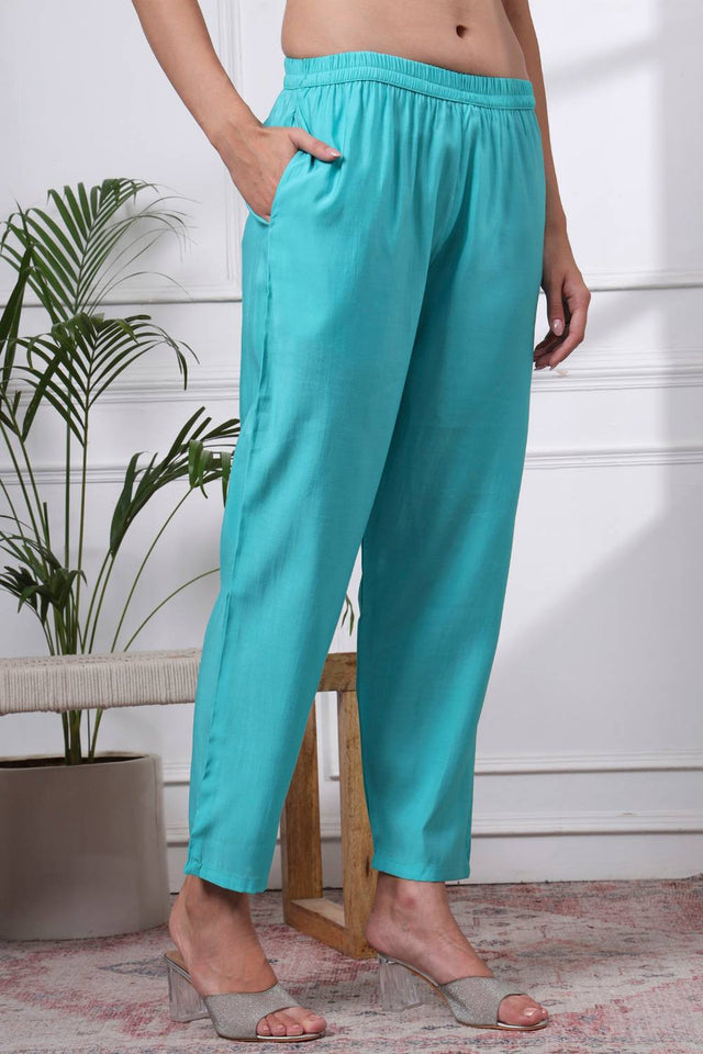 Sea Green Sequin Silk Blend Straight Cut Suit Set