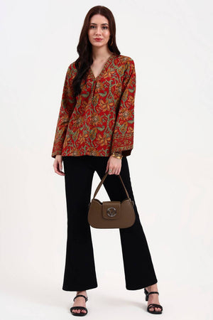 Multi Color Floral Printed Cotton Tops & Tunics