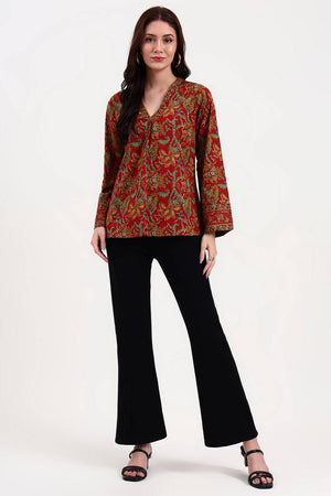 Multi Color Floral Printed Cotton Tops & Tunics