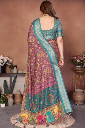Cream Printed Cotton Silk Saree (AAXITA1-RAMA)
