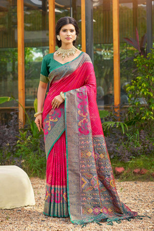 Red Woven Silk Saree