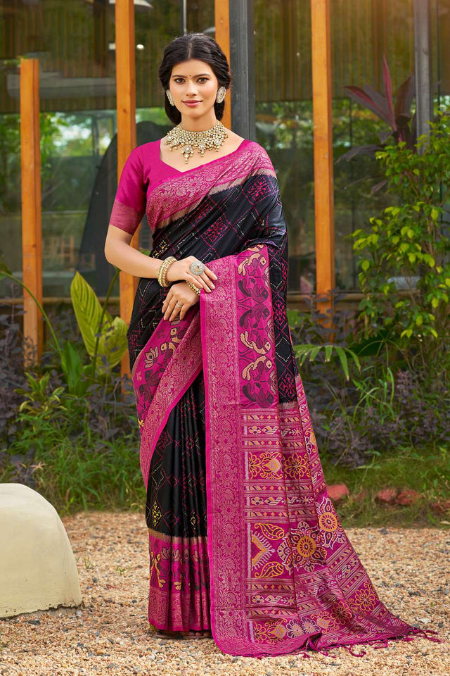 Blue Woven Silk Saree