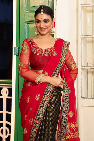 Pink Embroidered Viscose Saree