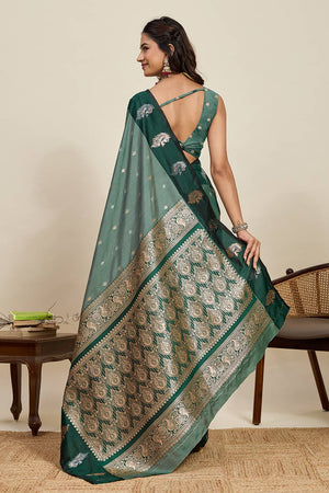 Green Woven Silk Saree