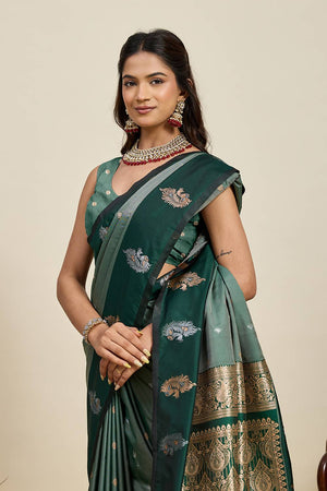 Green Woven Silk Saree