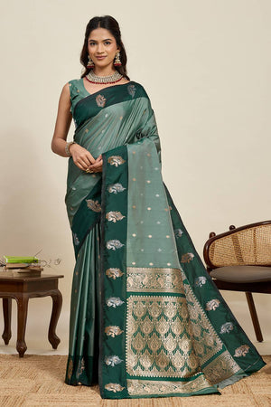 Green Woven Silk Saree