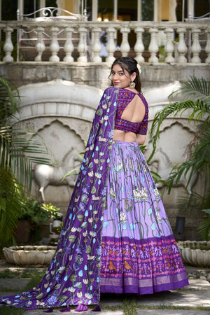 Lavender Micro Cotton Silk Lehenga