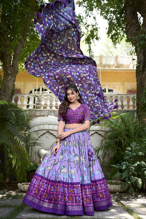 Lavender Micro Cotton Silk Lehenga