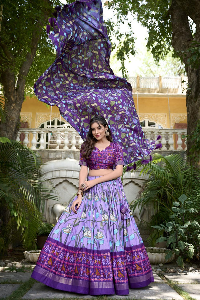 Lavender Micro Cotton Silk Lehenga