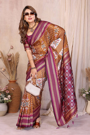 Mustard Woven Saree
