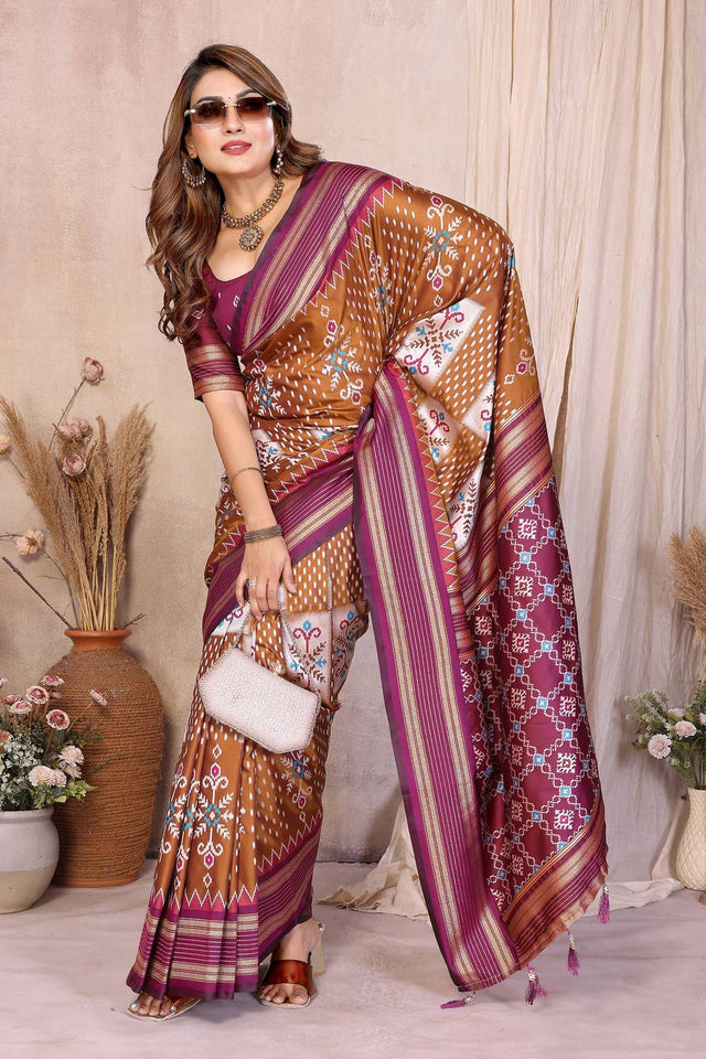 Mustard Woven Saree