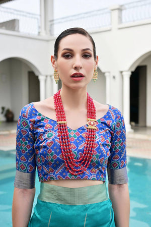 Blue Woven Silk Saree