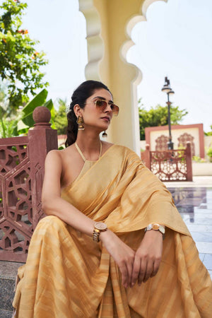 Pink Woven Georgette Saree