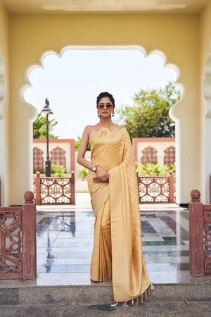 Pink Woven Georgette Saree