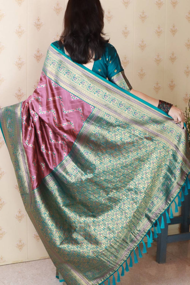 Orange Woven Banarasi Saree