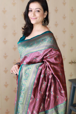 Orange Woven Banarasi Saree