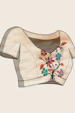 Blue Woven Silk Saree