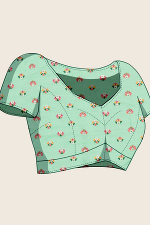 Sea Green Woven Silk Saree