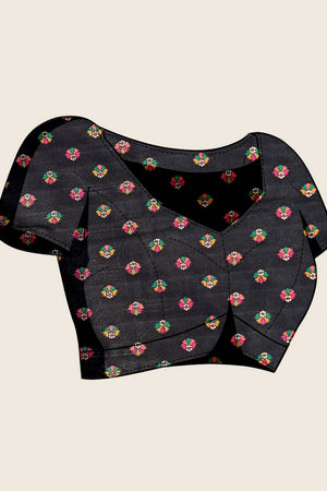 Black Woven Silk Saree