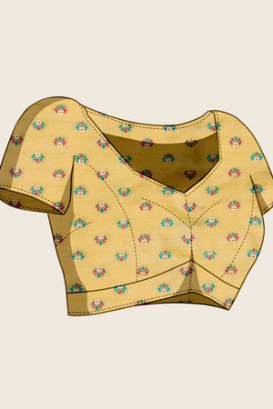 Yellow Woven Silk Saree