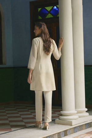 Green Floral Embroidered Chinon Co-Ord Set