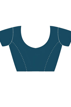 Sea Green Solid with Lace Border Net Saree