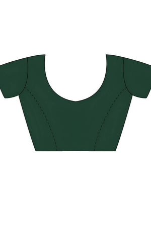 Light Green Solid with Lace Border Net Saree