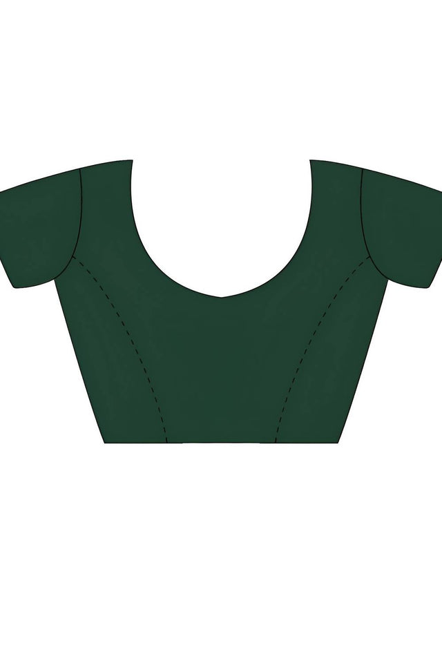 Light Green Solid with Lace Border Net Saree