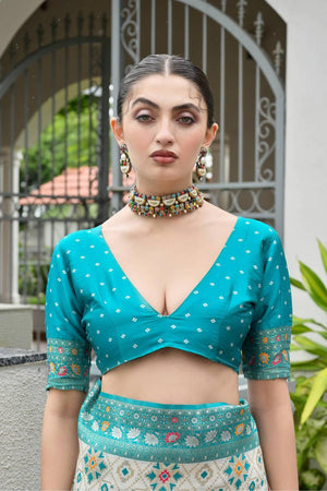 Sea Green Woven Banarasi Silk Saree