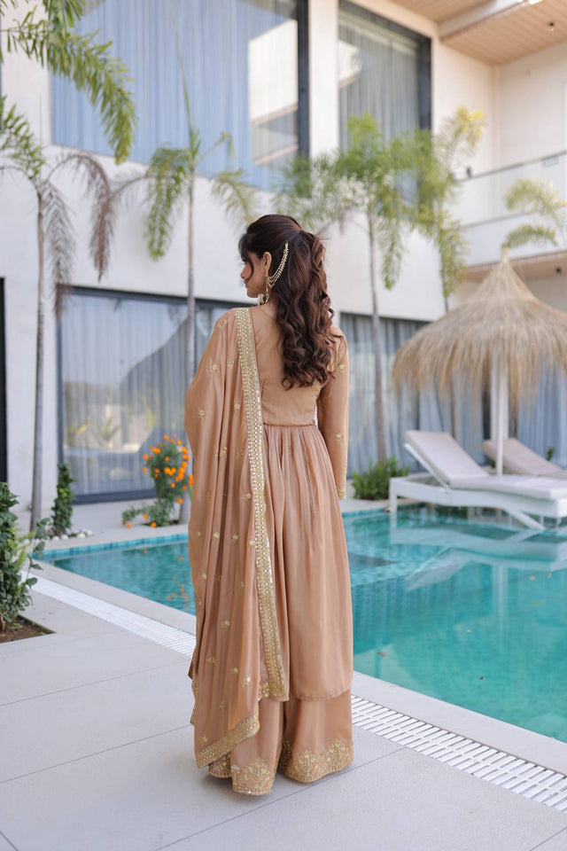 Chiku Cotton Silk Palazzo Suits