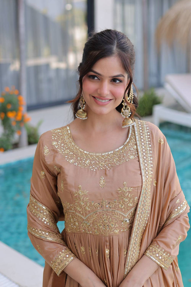 Chiku Cotton Silk Palazzo Suits