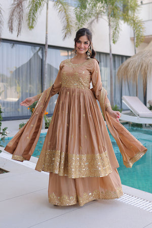 Chiku Cotton Silk Palazzo Suits