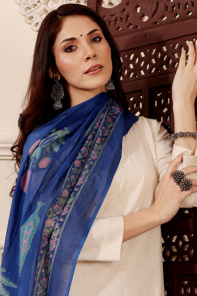 Off White Solid Chanderi Kurti Pant Set (ACA5325)