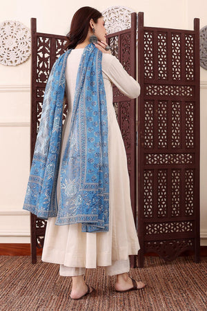 Off White Solid Chanderi Anarkali Suits (ACA5328)