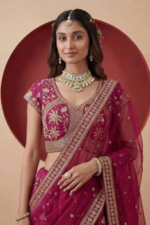 Pink Sequin with Embroidered Silk Lehenga (ACA5513)