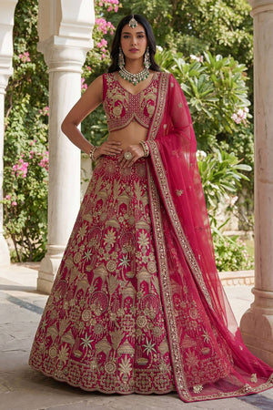 Pink Sequin with Embroidered Silk Lehenga (ACA5517)