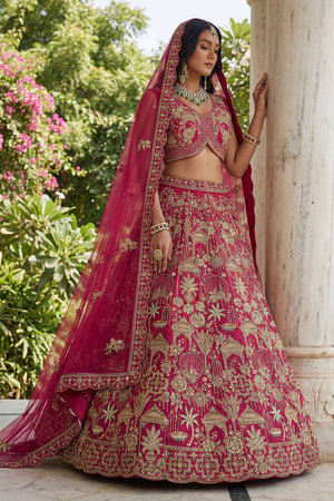 Pink Sequin with Embroidered Silk Lehenga (ACA5517)