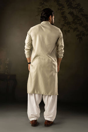 Mens Green Embroidered Rayon Kurta Set (ACA5589)