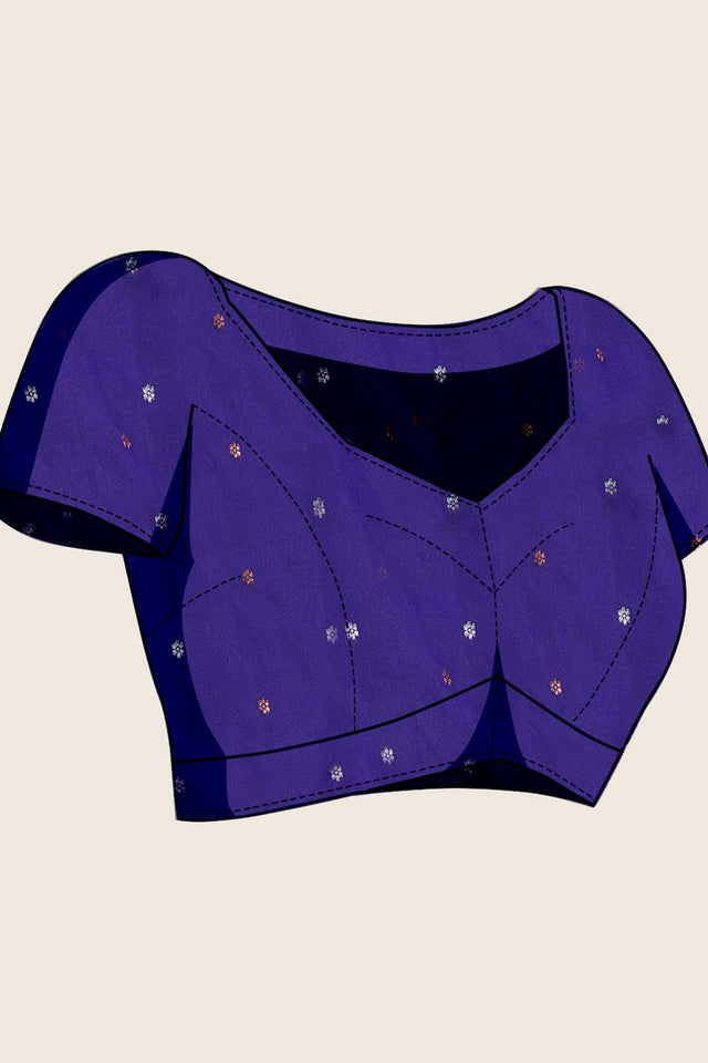 Violet Woven Silk Saree (ACA5757)