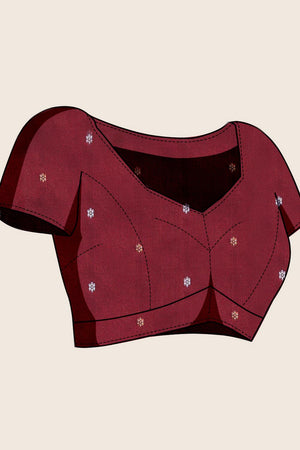 Maroon Woven Silk Saree (ACA5759)