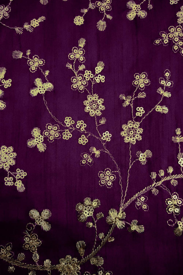 Violet Floral Printed Satin Lehenga (ACA5776)