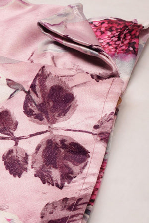 Violet Floral Printed Satin Lehenga (ACA5776)