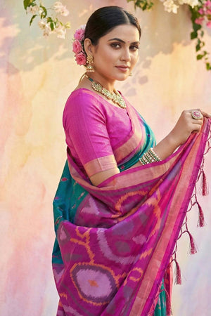Blue Woven Silk Saree (ACA5830)