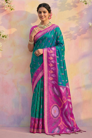 Blue Woven Silk Saree (ACA5830)