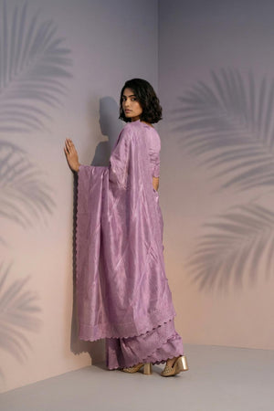 Mauve Embroidered Silk Saree (ACA6602)