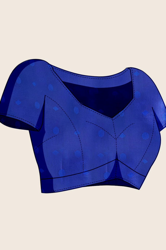 Blue Woven Silk Saree (ACA6875)